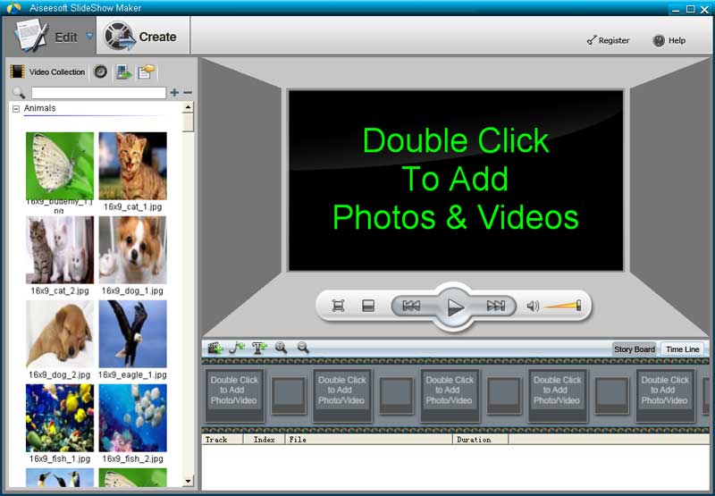 Click to view Aiseesoft SlideShow Maker 3.1.26 screenshot