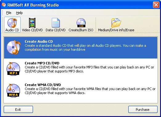 Click to view Av Burning Studio 1.1 screenshot