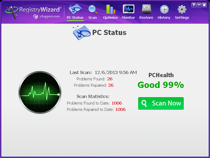 Click to view RegistryWizard 3.2.14.523 screenshot