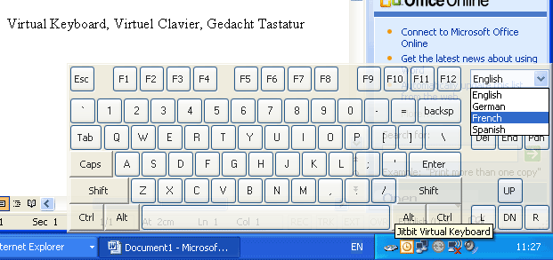 Click to view Jitbit Virtual Keyboard 2.22 screenshot