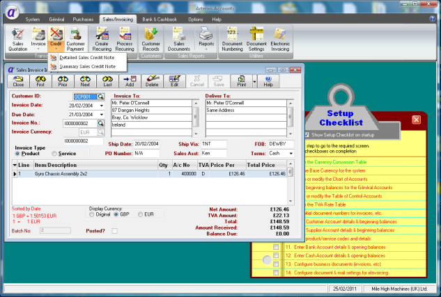 Click to view Artemis Accounts 2 3.0.11 screenshot