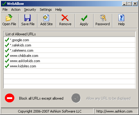 Click to view WebAllow 3.23 screenshot