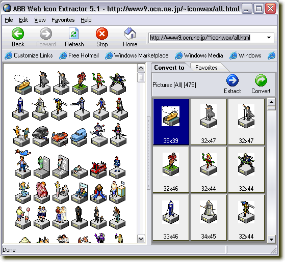 Click to view ABB Web Icon Extractor 5.1 screenshot