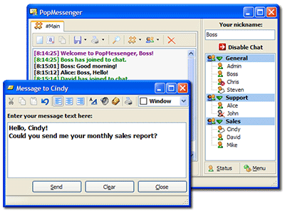 Click to view PopMessenger 1.62.1 screenshot