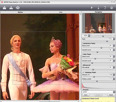 Click to view AKVIS Noise Buster 8.5 screenshot