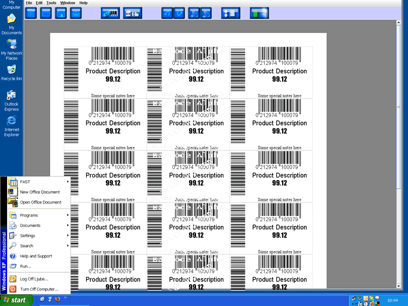 Click to view Barcode Alpha for Windows 1.1 screenshot