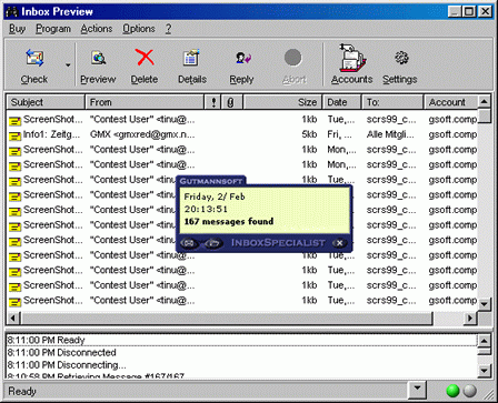 Click to view InboxSpecialist 2001 screenshot