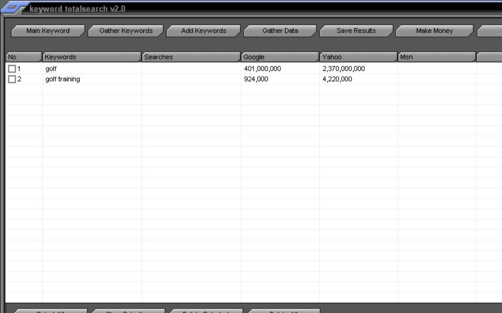 Click to view keyword totalsearch 2.0 screenshot
