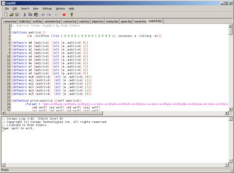 Click to view LispIDE 0.9 screenshot