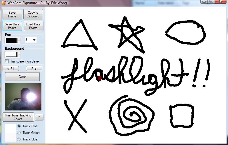 Click to view Webcam Signature 1.3 screenshot
