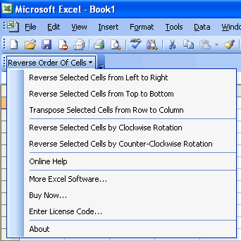 Click to view Excel Reverse & Transpose Order Of Cells Rows Colu 3.3.18 screenshot