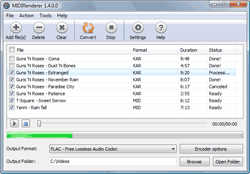 Click to view MIDIRenderer 2.0.0.0 screenshot