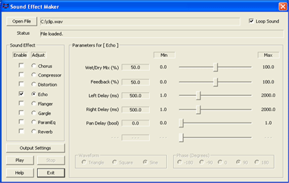 Click to view Sound Effect Maker 1.1.9.2 screenshot