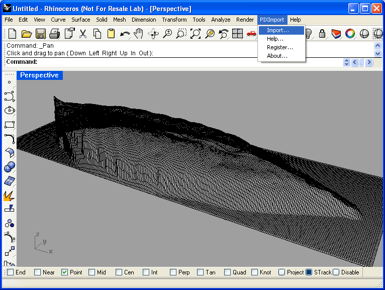 Click to view PIX Import for Rhino 1.0 screenshot