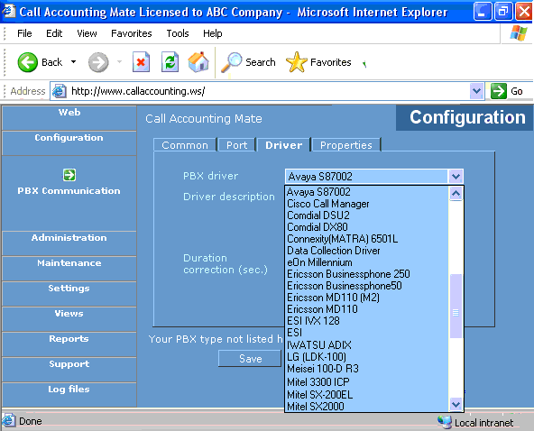 Click to view Call Accounting Mate 2.6.1.99 screenshot