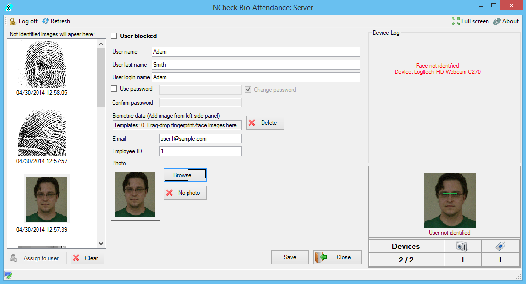 Click to view NCheck Bio Attendance Trial 2.0 screenshot