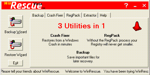 Click to view WinRescue Vista 1.08.50 screenshot