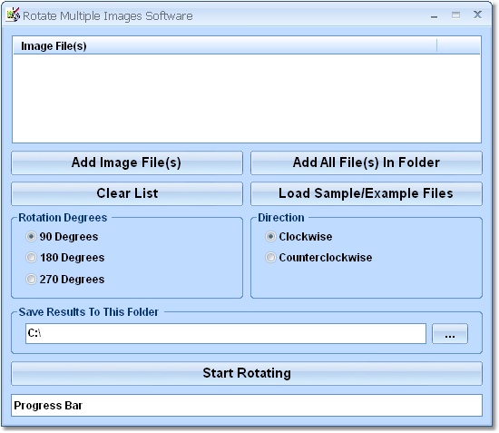 Click to view Rotate Multiple Images Software 7.0 screenshot