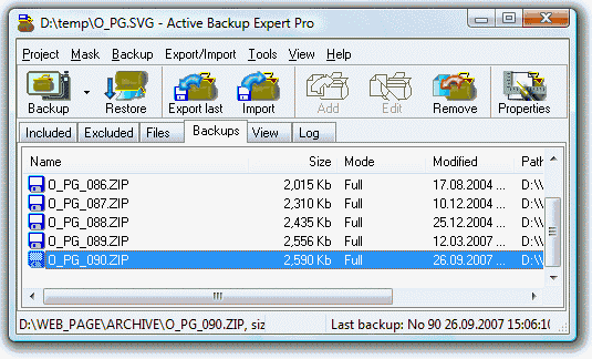 Click to view Active Backup Expert 2.11 screenshot