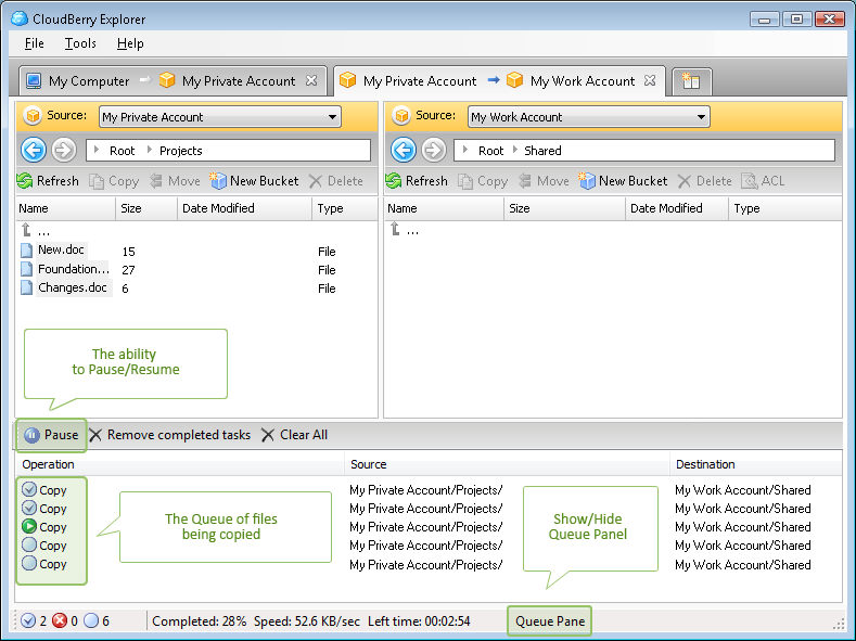 Click to view CloudBerry Explorer PRO for Amazon S3 3.2.1.11 screenshot