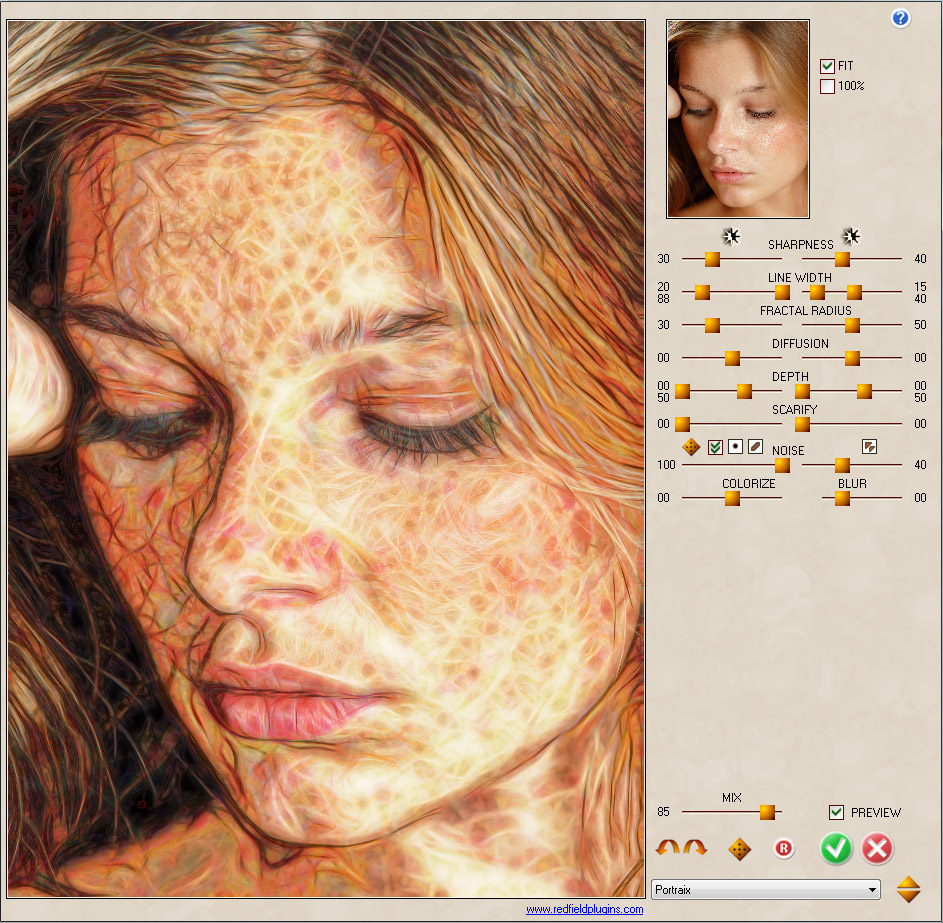 Click to view Fractalius plug-in 1.77 screenshot