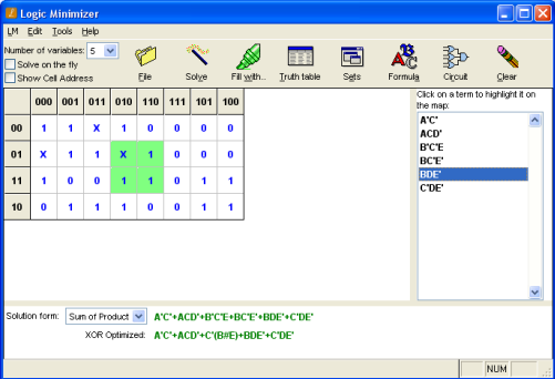 Click to view Logic Minimizer 1.2.1 screenshot