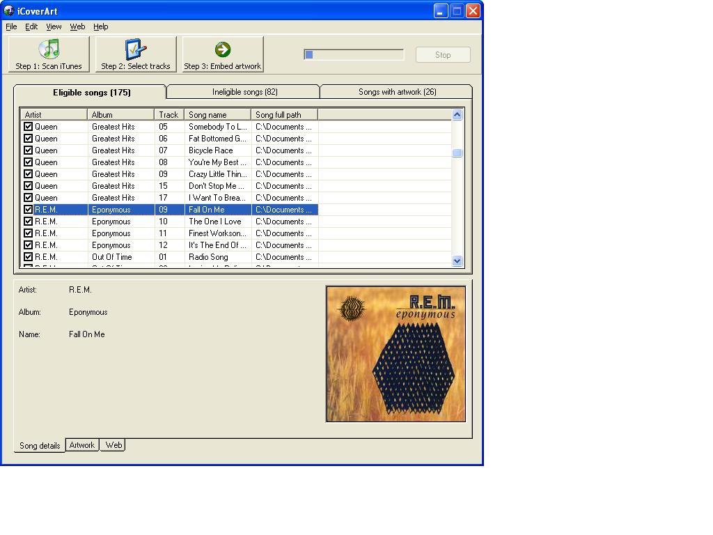 Click to view iCoverArt 1.1 screenshot