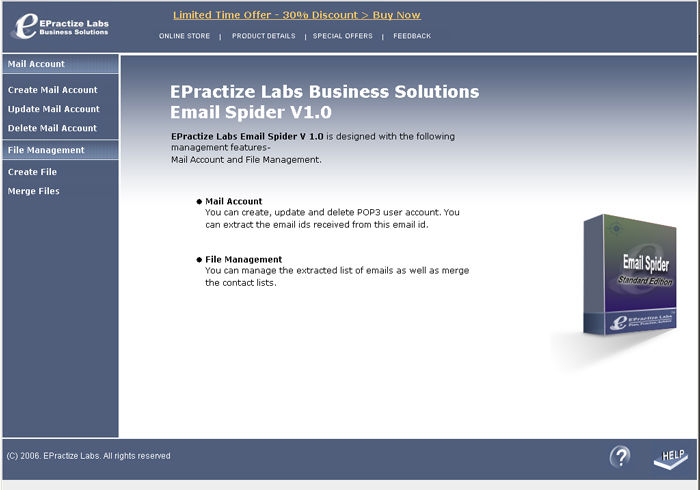 Click to view Email Spider Standard Edition 1.0 screenshot