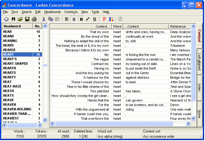 Click to view Concordance 3.3 screenshot