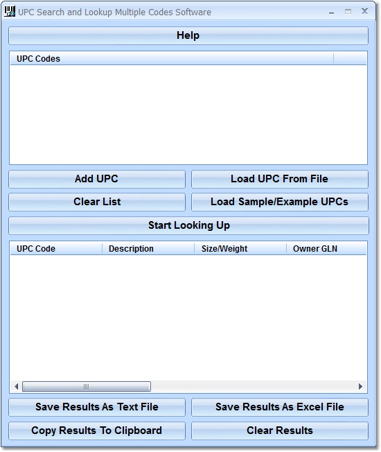 Click to view UPC Search and Lookup Multiple Codes Software 7.0 screenshot