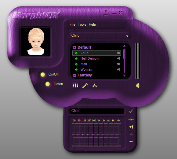 Click to view Purple Magic Skin - MorphVOX Add-on 1.5.1 screenshot