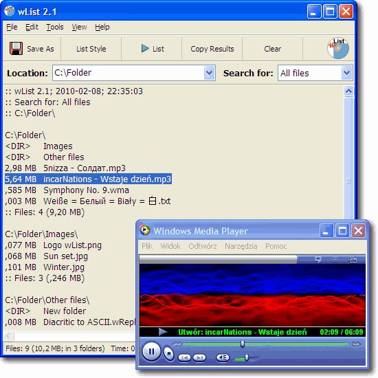 Click to view wList 2.1.0 screenshot